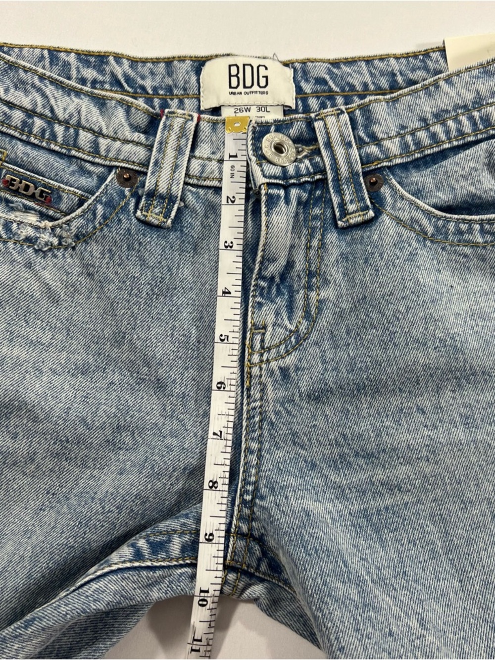 BDG Kayla LowRider Jeans Low Rise Slouchy Boyfriend Vintage Blue 26 - Picture 14 of 14